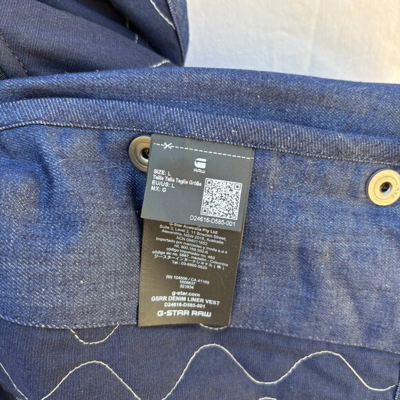 Large G-Star Denim Liner Vest - Picture 6 of 6